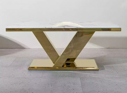 Eszimmer Möbel Designer Esstisch Edelstahltisch Gold Moderne Tische